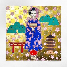 Takashi Murakami Maiko in Springtime Kyoto, 2024 Signed silkscreen print picture