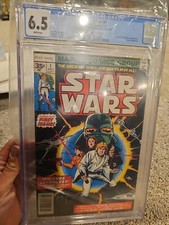 Star Wars #1 CGC 6.5 White Pages 35 Cent Price Variant Signed By Roy Thomas picture