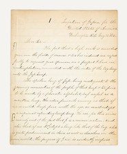 1872 Draft Copy Imp. Letter Japanese American Statesman & Teacher Mori Arinori picture