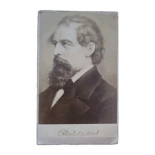 Rare Charles Dickens Signed Photograph Cabinet Card Autograph Photo CDV Novelist picture