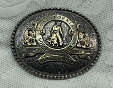 Custom-Made Gist Silversmith Salinas Rodeo Handmade Sterling Silver Buckle, 2001 picture