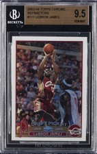 2003-04 TOPPS CHROME REFRACTORS #111 LEBRON JAMES ROOKIE RC BGS 9.5 picture