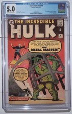 Incredible Hulk #6 (Early Marvel Comics March 1963) CGC 5.0 last issue picture
