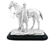 Sterling Silver Horse and Huntsman Table Centrepiece - Antique Victorian (1869) picture