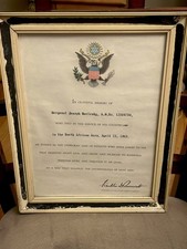 Vintage World War II WW2 Fallen Soldier Letter Signed By FDR Franklin Roosevelt picture