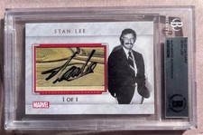 STAN LEE SIGNED CUSTOM MADE MARVEL CARD 1/1 - BECKETT - DNJ CARDS CREATION picture