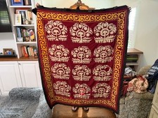 Two Vintage Uzbek Suzani wall hangings/curtains. 54' x 66