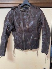 Rare Share Spirit Hfa526 Goat Leather Rider Jacket S Brown Mens picture