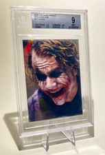 2008 PGM The Dark Knight JOKER BGS 9 Gem Mint #77 Heath Ledger Holofoil Key RC picture