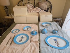 Holly Hobbie blue Dinner set with platinum trim picture