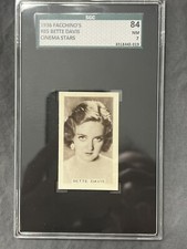 1936 FACCHINO'S CINEMA STARS  #85  BETTE DAVIS  SGC 7 NM Beautiful Card picture