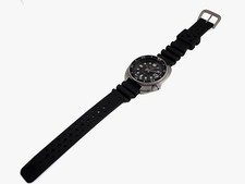 SEIKO 150M Diver 6105-8110 Cal.6105B Auto Watch 1974 Black Dial Rubber Strap picture