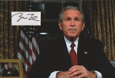 GEORGE W. BUSH Signed 12x8 Photo Display PRESIDENT USA REPUBLICAN COA picture