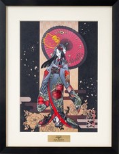 Junji Ito x Sanrio Characters Embroidery Art Kimono Tomie Fine Art Print picture