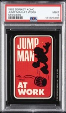 1982 DONKEY KONG STICKERS JUMP MAN AT WORK PSA 9 picture