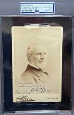CHARLES LEWIS TIFFANY PHOTOGRAPH AUTHENTIC AUTOGRAPH PSA/DNA CERTIFIED picture