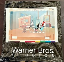 ANIMANIACS Animation Cel Yakko Wakko Dot + Bugs Bunny (as Phone) WB Lot Purchase picture