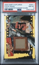 2002 Dart The Crocodile Hunter Steve Irwin Danger Ware Patch Card DW-1 PSA 8 NM picture