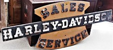 1910's VINTAGE HARLEY DAVIDSON Dealer SIGN BARN FIND Hand Made UNTOUCHED PATINA picture