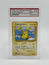 Pokemon Japanese Promo ANA Airways Plane On Left #25 Flying Pikachu PSA 10 picture