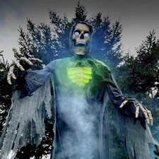 Creepy 10-Ft Motion-Activated Reaper with Light Up Eyes - Perfect Halloween Prop picture