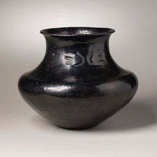 Fine Sara Fina Tafoya Santa Clara Black Ware Pot, Circa 1940’s picture