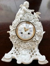 Fabulous Meissen Style Porcelain Figural Mantel clock – ca1880 picture