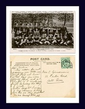 UK COLONIAL SOUTH AFRICA RUGBY SPRINGBOKS 1907 TO MISS C ZIMMERMAN SALT RIVER picture