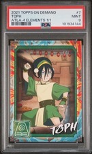 2021 TOPPS ON DEMAND AVATAR: THE LAST AIRBENDER 4 ELEMENTS 1/1 #7 TOPH 1/1 PSA 9 picture
