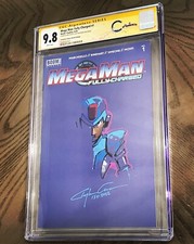 MEGAMAN 1 VARIANT CGC 9.8 SS SIGNED & SKETCH PAINTED CLAYTON CRAIN RETIRED LABEL picture