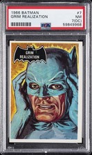 1966 TOPPS BATMAN #7 GRIM REALIZATION PSA 7 OC picture