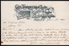 1906 Perry NY - Geo Tomlinson & Son - Silver Lake Flouring Mills Letter Head picture