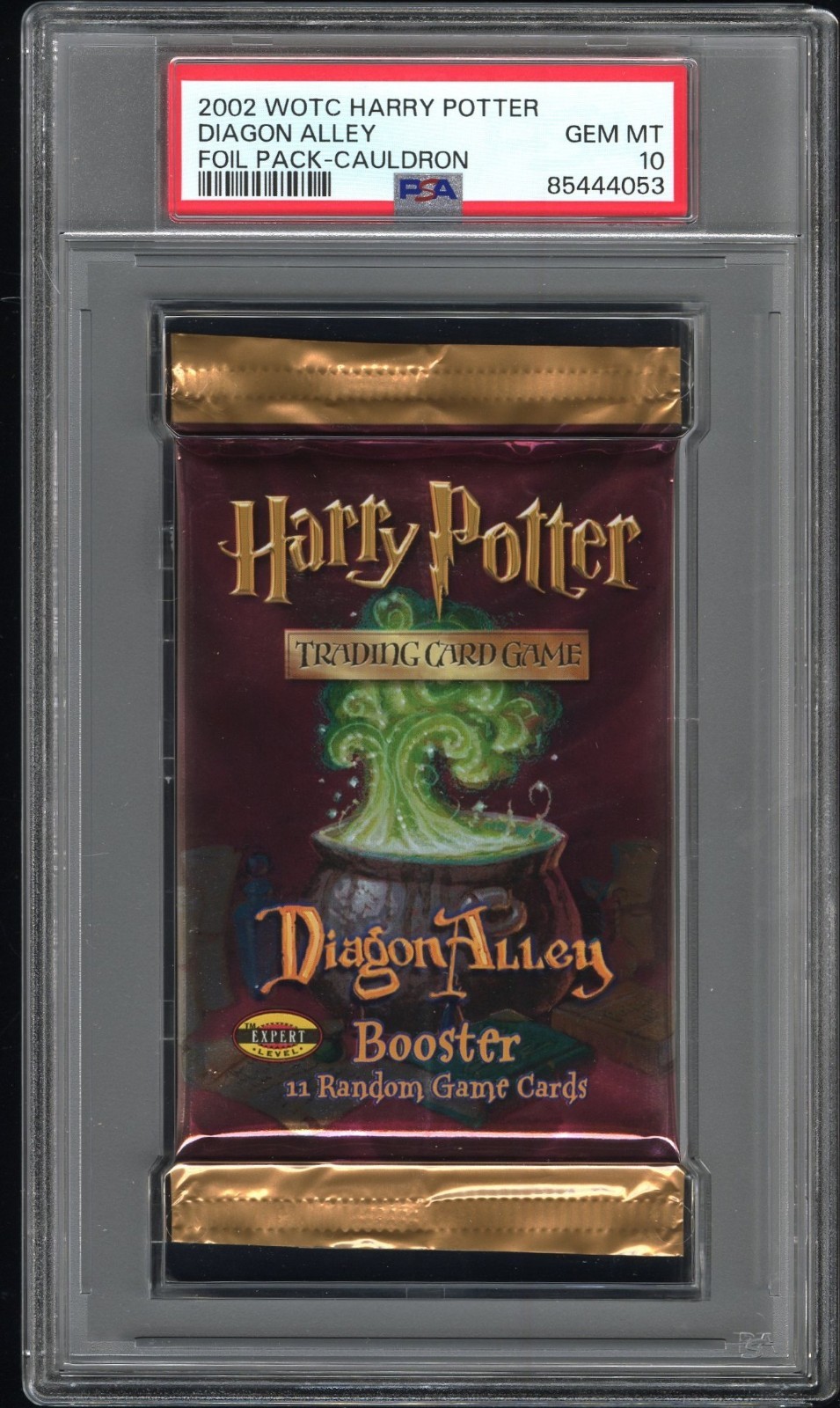 2002 WOTC HARRY POTTER DIAGON ALLEY PACK FOIL PACK CAULDRON POP 5 PSA 10 2002 WOTC HARRY POTTER DIAGON ALLEY PACK FOIL PACK CAULDRON POP 5 PSA 10