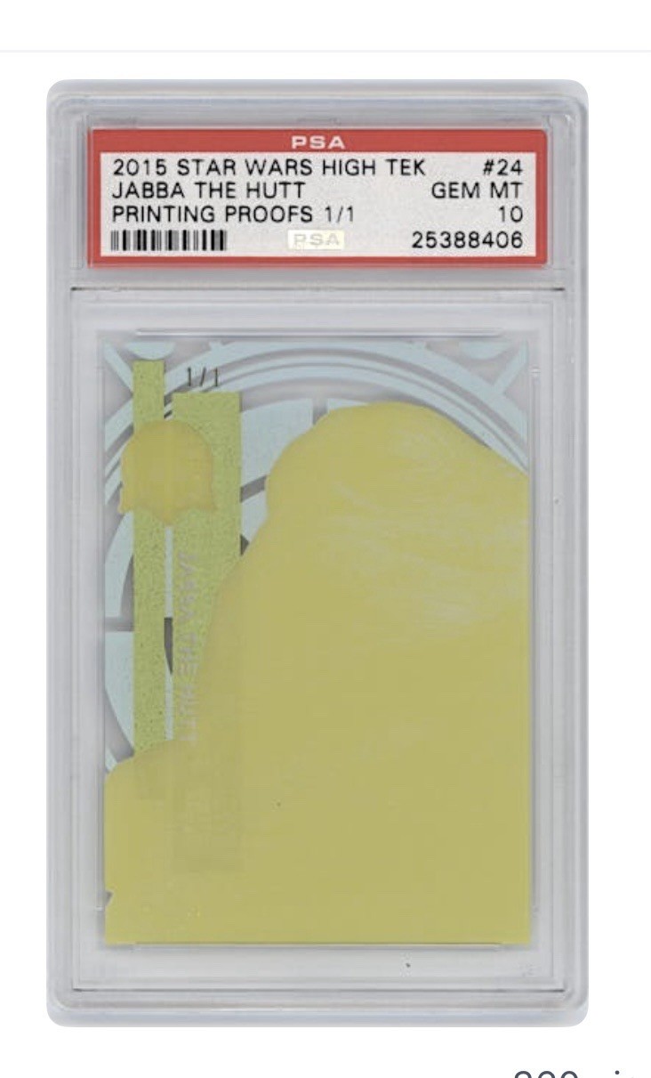 PSA 10 Jabba the Hutt 2015 Topps Star Wars High Tek Trading #24  1/1