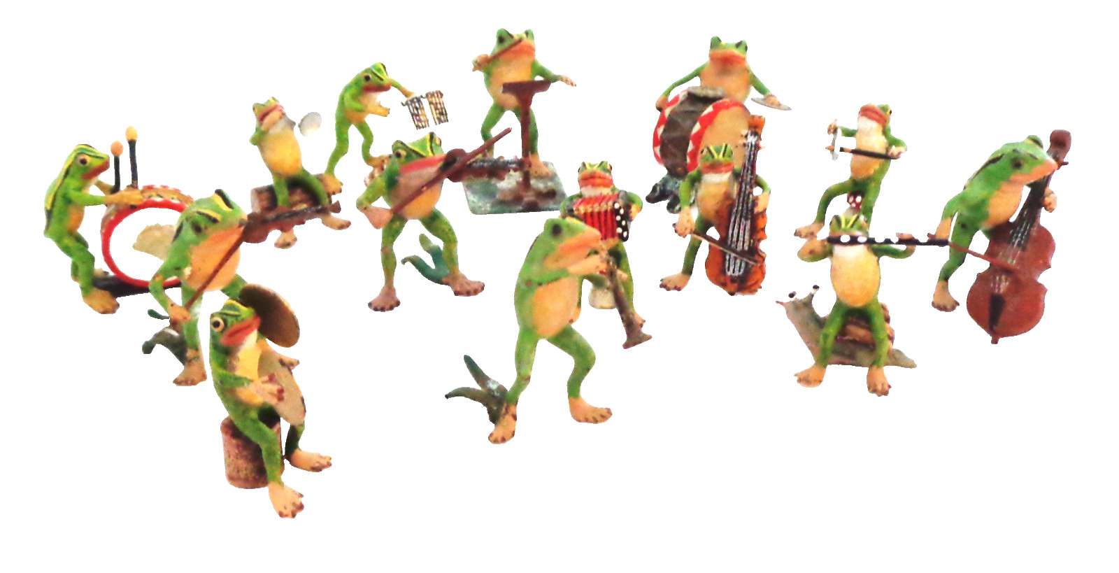 14 Piece Extraordinary Austrian Vienna Bronze FROG Orchestra 14 Piece Extraordinary Austrian Vienna Bronze FROG Orchestra