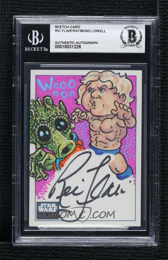 2010 TOPPS STAR WARS GALAXY RIC FLAIR AUTO ORIGINAL SKETCH CARD GPK 1/1 BAS