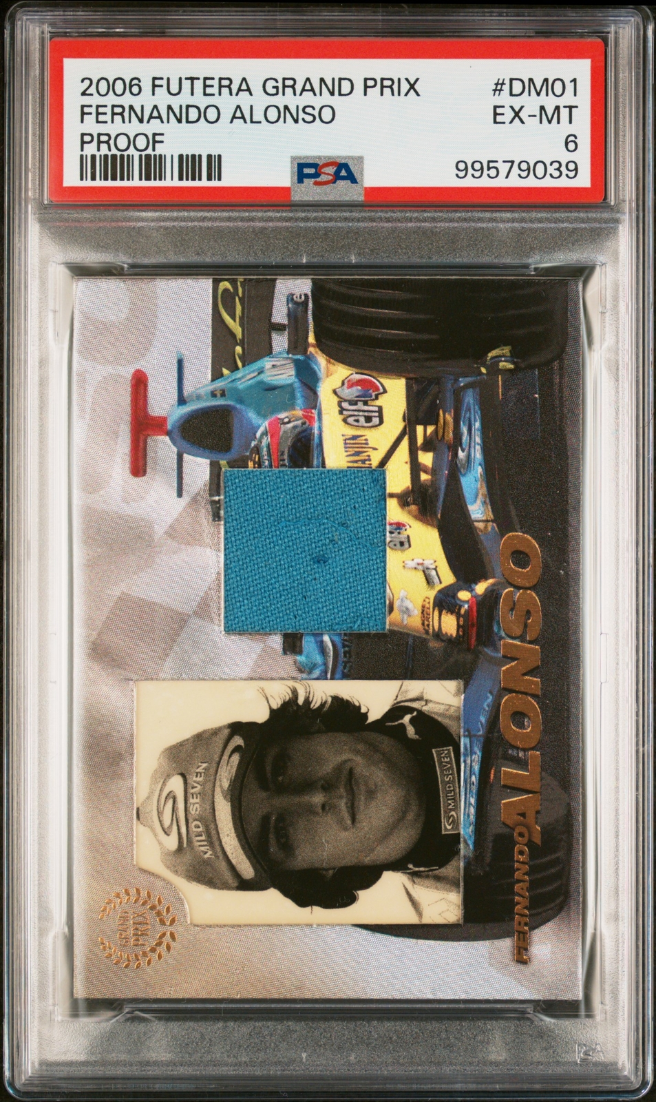 2006 FUTERA GRAND PRIX PROOF #DM01 FERNANDO ALONSO 107/275 PSA 6 2006 FUTERA GRAND PRIX PROOF #DM01 FERNANDO ALONSO 107/275 PSA 6