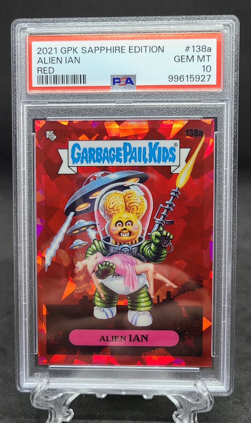 🔥 Topps Garbage Pail Kids Sapphire Alien Ian 138a Red /5 PSA 10 Gem Mint Rare