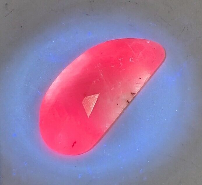 Natural Pink fancy Fluorescent rose cut Faceted sapphire cabochon. Natural Pink fancy Fluorescent rose cut Faceted sapphire cabochon.
