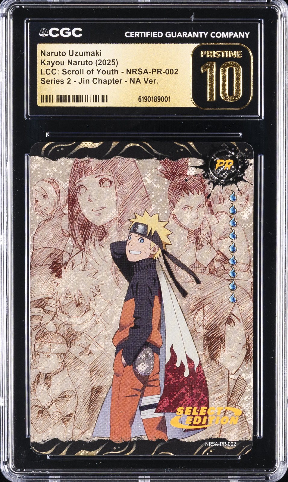 2025 KAYOU NARUTO #NRSA-PR-002 NARUTO 134/999 CGC 10 PRISTINE
