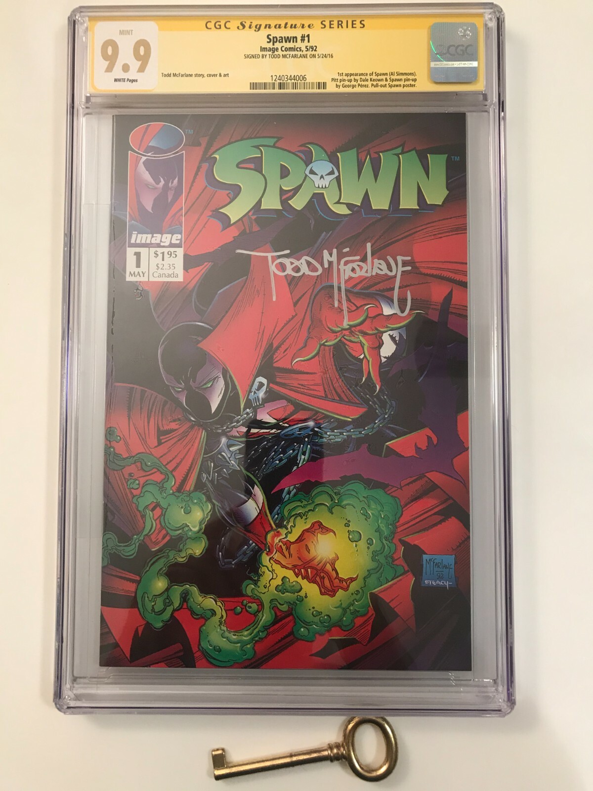 Spawn #1 CGC 9.9 SS Signed by Todd McFarlane WP VERY RARE Key Mint not 9.8 Spawn #1 CGC 9.9 SS Signed by Todd McFarlane WP VERY RARE Key Mint not 9.8