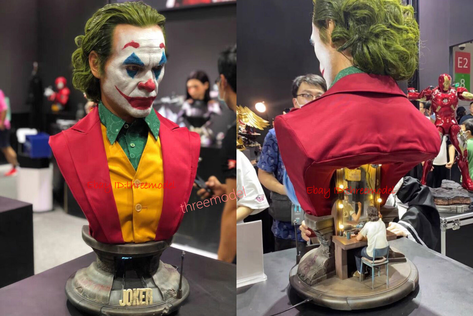 Queen Studio 1/1 The Joker Bust Joaquin Phoenix Real Hair Resin Statue IN STOCK Queen Studio 1/1 The Joker Bust Joaquin Phoenix Real Hair Resin Statue IN STOCK