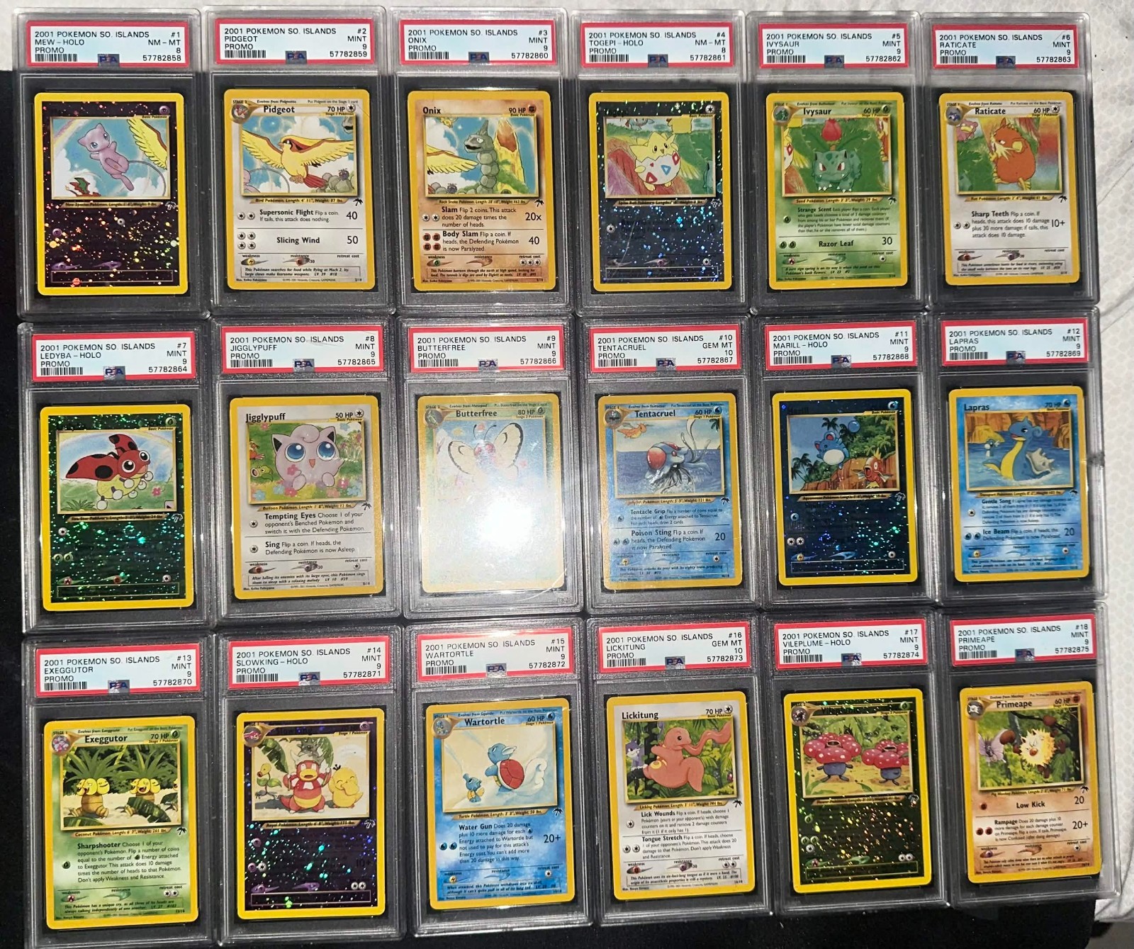 Southern Islands COMPLETE English Sequential Set 18/18 - 2 PSA 10s MEW PSA 8 Southern Islands COMPLETE English Sequential Set 18/18 - 2 PSA 10s MEW PSA 8