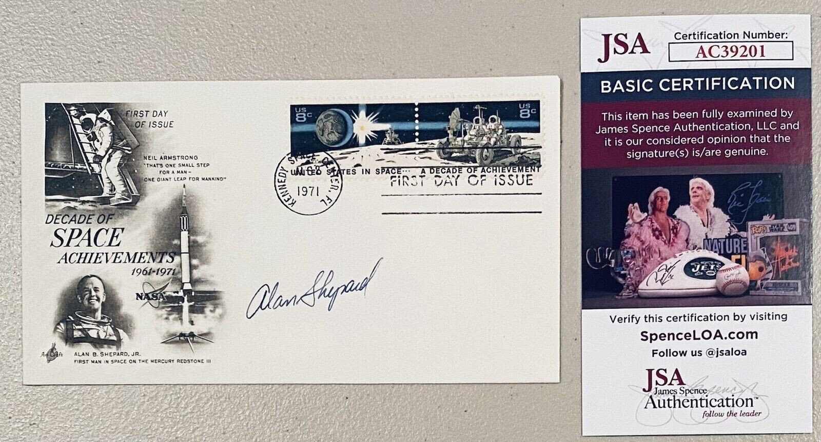 Astronaut Alan Shepard Signed First Day Postal Cover, Space Achievements, JSA Astronaut Alan Shepard Signed First Day Postal Cover, Space Achievements, JSA