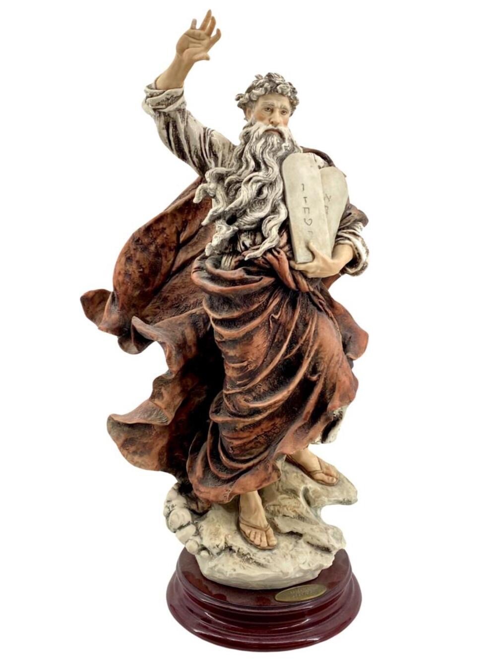 Vintage Florence Limited Ed Armani Resin Moses Sculpture 208/5000 Italy