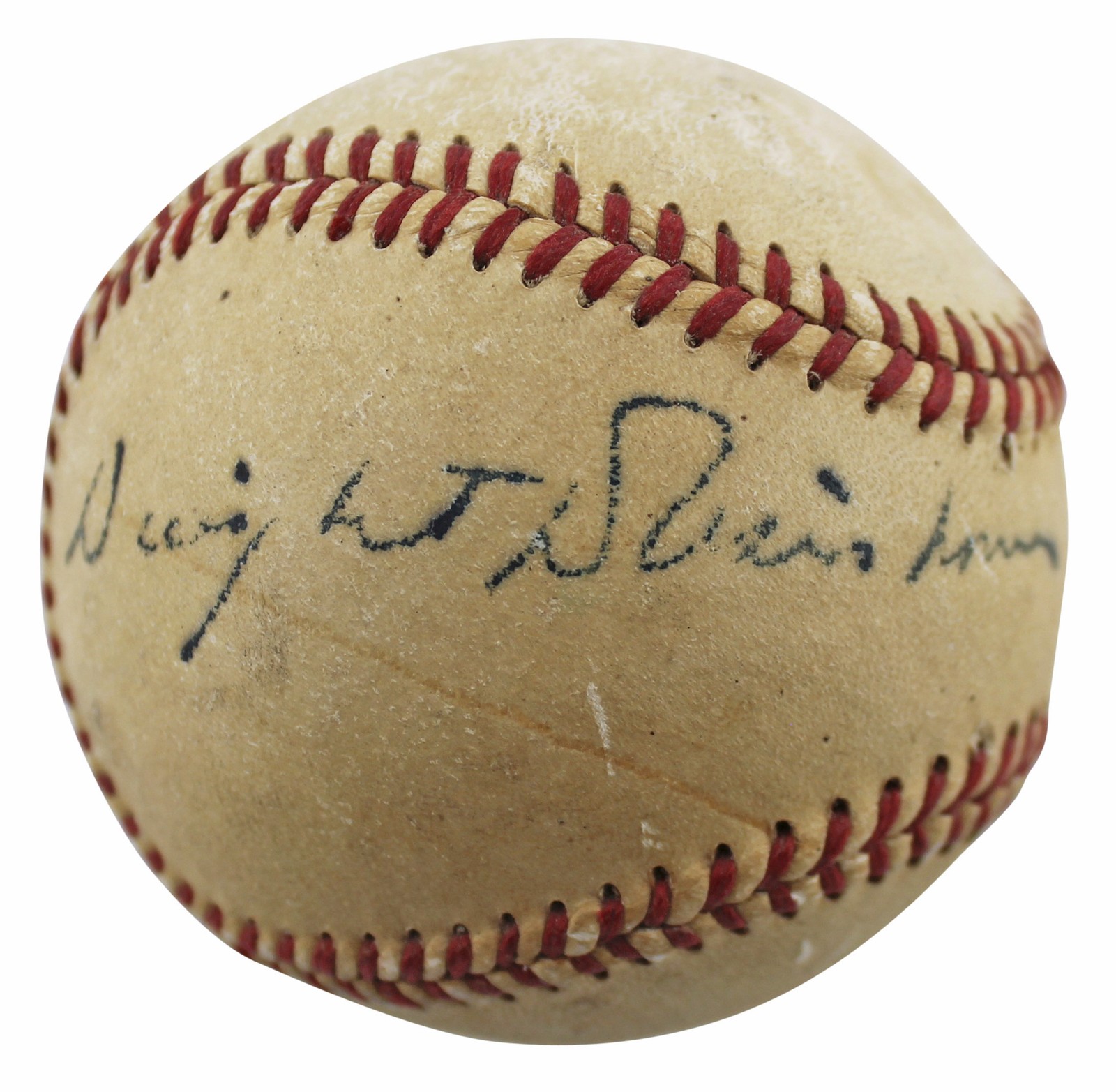 Dwight D. Eisenhower Authentic Signed WIlliam Harridge Oal Baseball BAS & PSA Dwight D. Eisenhower Authentic Signed WIlliam Harridge Oal Baseball BAS & PSA