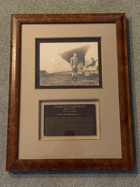 CHARLES LINDBERGH SIGNED VINTAGE PHOTO, 8X10, SPIRIT OF ST. LOUIS, MAY 20, 1927 CHARLES LINDBERGH SIGNED VINTAGE PHOTO, 8X10, SPIRIT OF ST. LOUIS, MAY 20, 1927