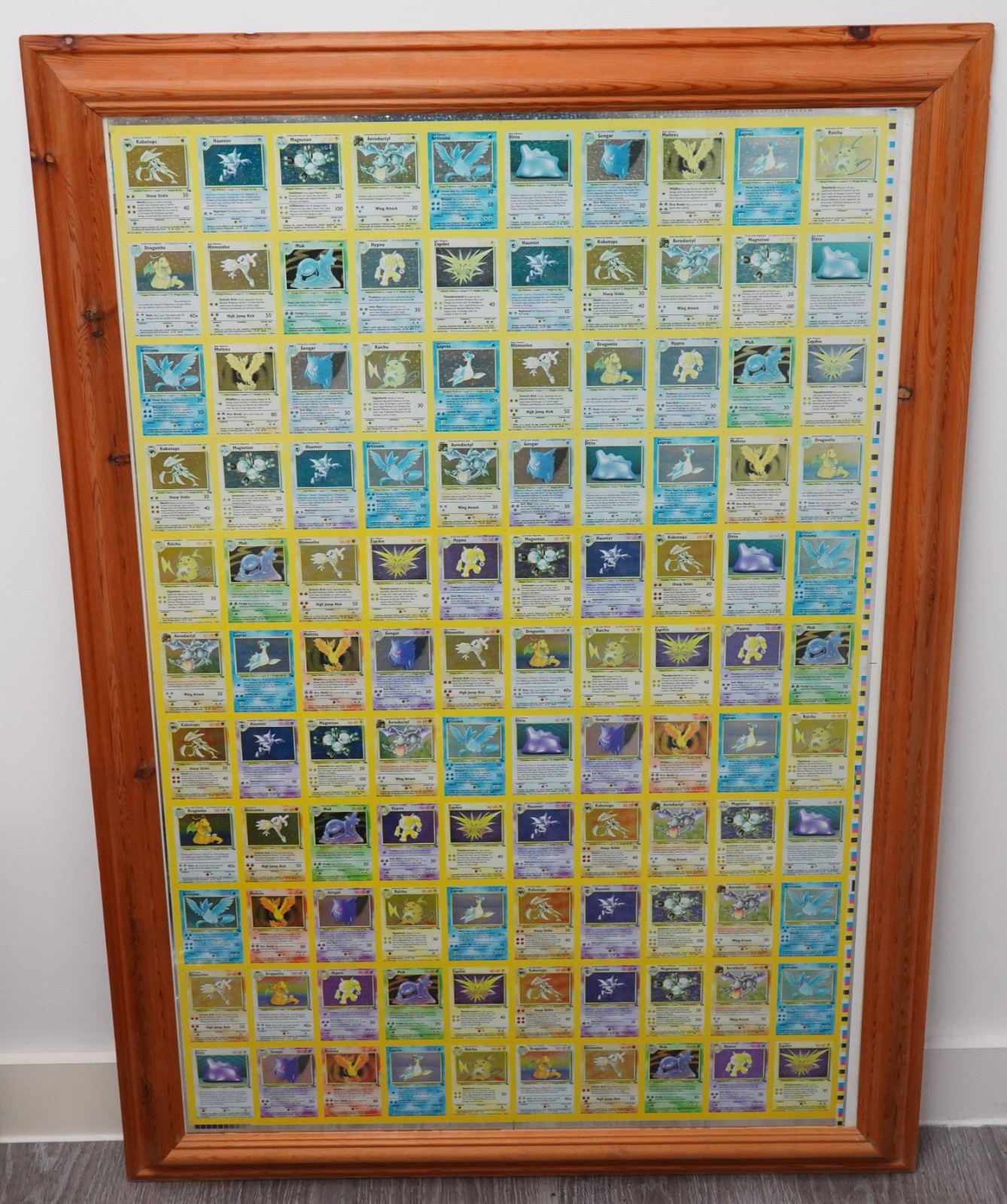 Pokemon 1999 Fossil Holos Uncut Sheet KB Toys Tropical Mega Battle Prize Pokemon 1999 Fossil Holos Uncut Sheet KB Toys Tropical Mega Battle Prize