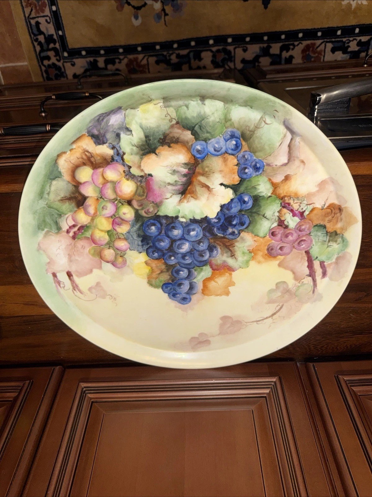 HAND PAINTED JEAN POUYAT LIMOGES CHARGER Platter 16