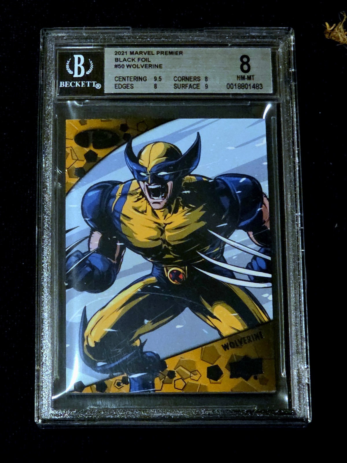 2021 Upper Deck MARVEL Premier Black Foil WOLVERINE 1/1 ONE OF A KIND GRAIL 🔥 2021 Upper Deck MARVEL Premier Black Foil WOLVERINE 1/1 ONE OF A KIND GRAIL 🔥